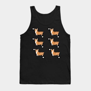 Pembroke Welsh Corgi Dog Cute Pattern Tank Top